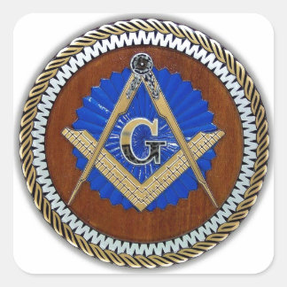 freemason NWO conspiracy square & compass Square Sticker