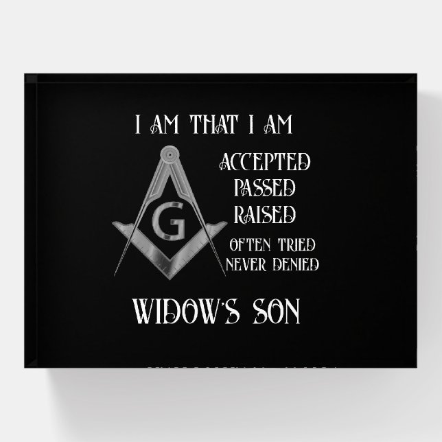 Freemason Paperweight (Front)