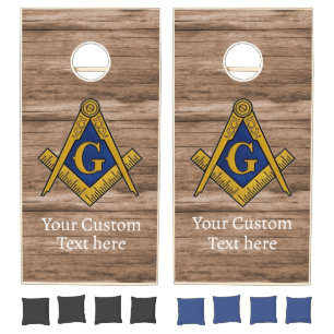 Freemason Party BBQ Masonic Freemasonry Cornhole Set