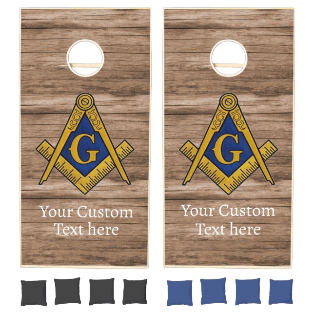 Freemason Party BBQ Masonic Freemasonry Cornhole Set (Set)