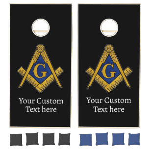 Freemason Party BBQ Masonic Freemasonry Cornhole Set