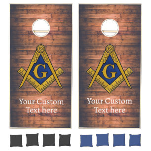 Freemason Party BBQ Masonic Freemasonry Cornhole Set