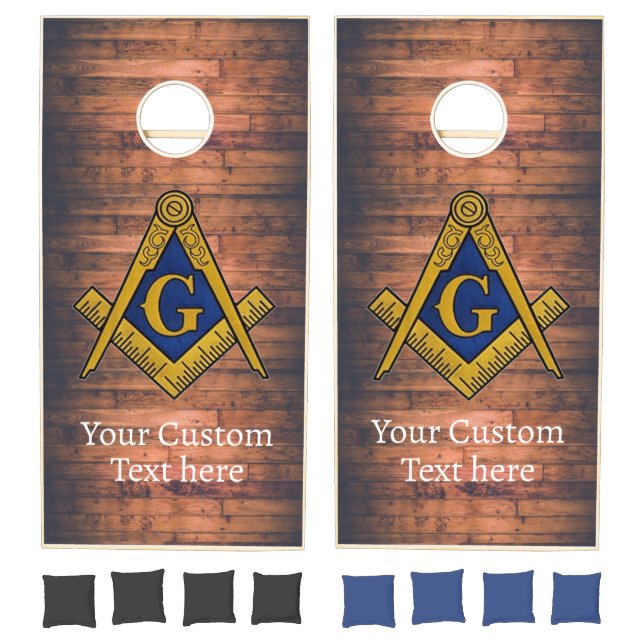 Freemason Party BBQ Masonic Freemasonry Cornhole Set (Set)
