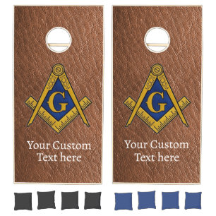 Freemason Party BBQ Masonic Freemasonry Cornhole Set