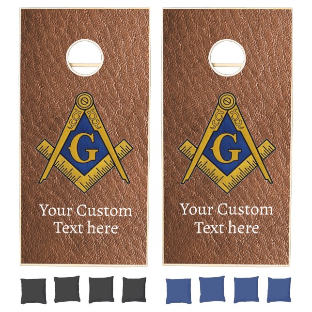 Freemason Party BBQ Masonic Freemasonry Cornhole Set (Set)