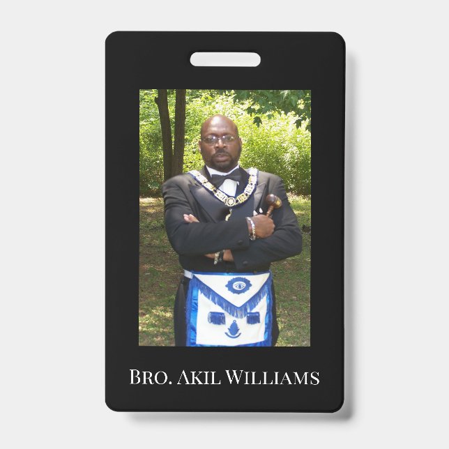 Freemason Photo Badge (Front)