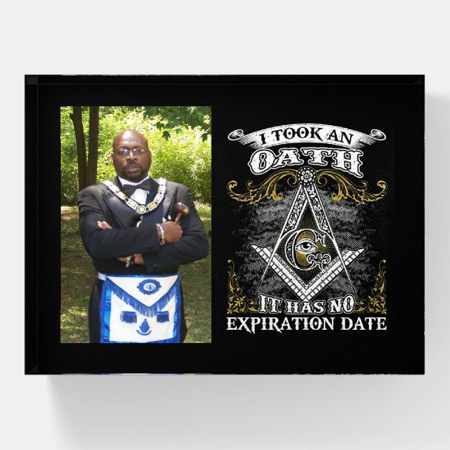 Freemason Photo Paperweight (Front)