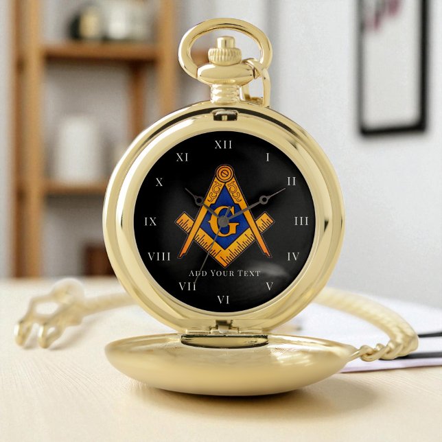 Freemason Square and Compass Charity Masonic gold Pocket Watch (Creator Uploaded)