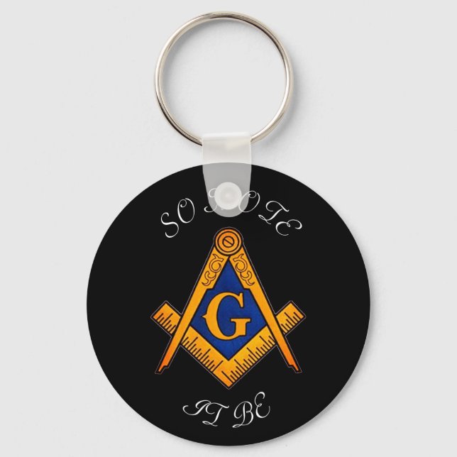 Freemason Square and Compass Charity Masonic  Keychain (Front)