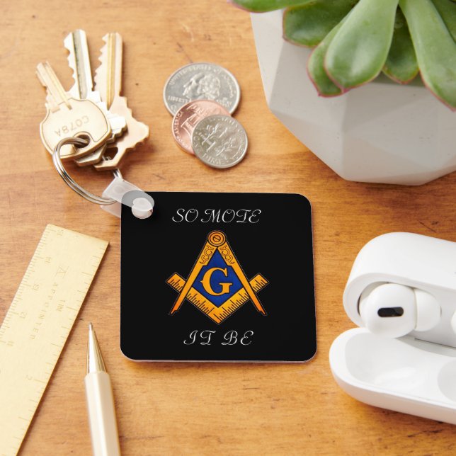 Freemason Square and Compass Charity Masonic  Keychain (Desk)