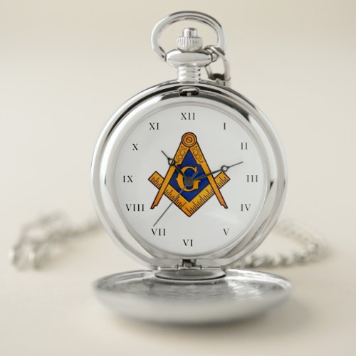 Freemason Square and Compass Charity Masonic  Pocket Watch