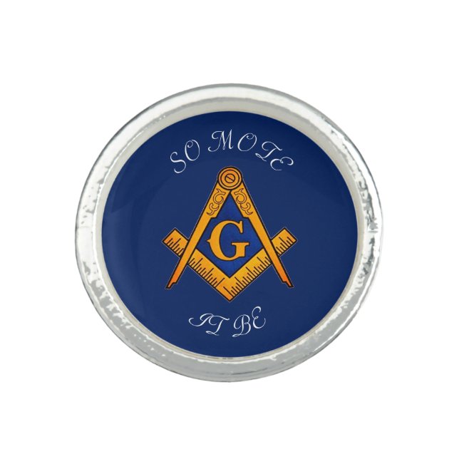 Freemason Square and Compass Charity Masonic Ring (Front)