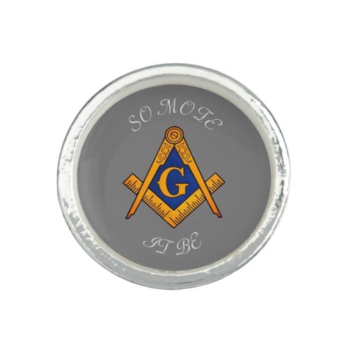 Freemason Square and Compass Charity Masonic Ring