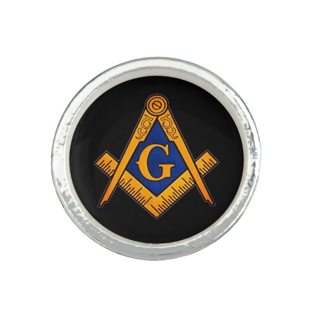 Freemason Square and Compass Charity Masonic Ring (Front)