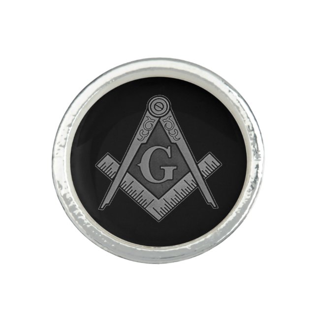 Freemason Square and Compass Charity Masonic Ring (Front)