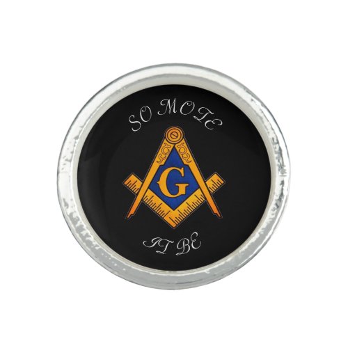 Freemason Square and Compass Charity Masonic Ring