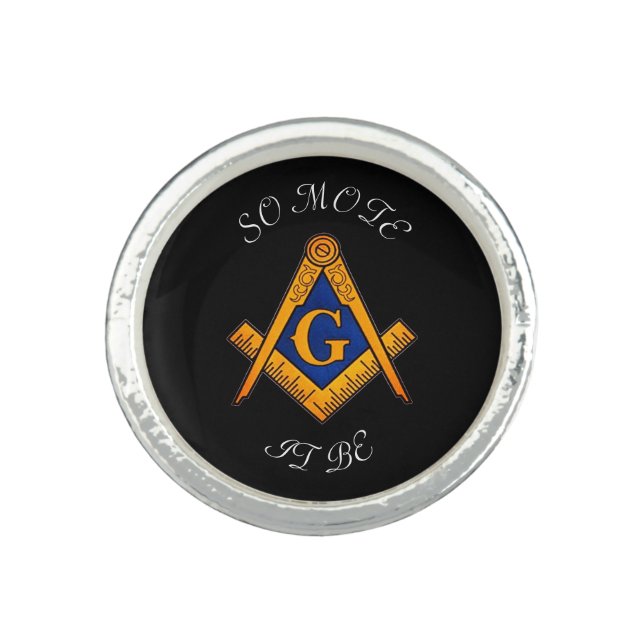 Freemason Square and Compass Charity Masonic Ring (Front)
