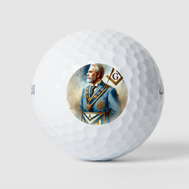 Freemason Square and Compass Masonic Mason Master Golf Balls