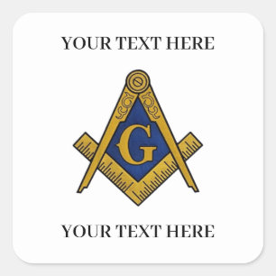 Freemason Square and Compass Masonic Masonry Square Sticker