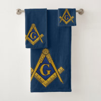 Freemason Square and Compass Masonic Navy Blue
