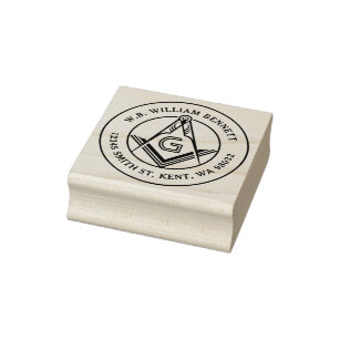 Shriners Personalized Rubber Stamp