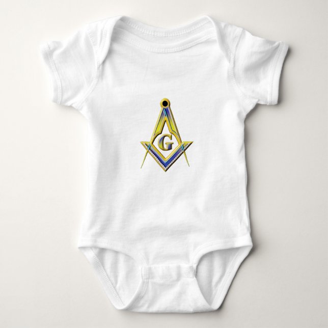Freemason Square & Compasses Baby Bodysuit (Front)