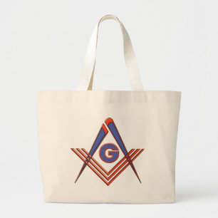 Freemason symbol large tote bag