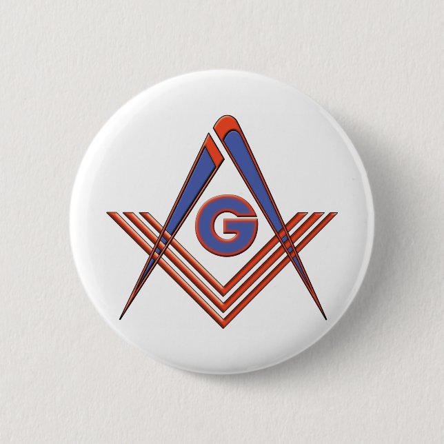 Freemason symbol pinback button (Front)