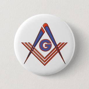 Freemason symbol pinback button