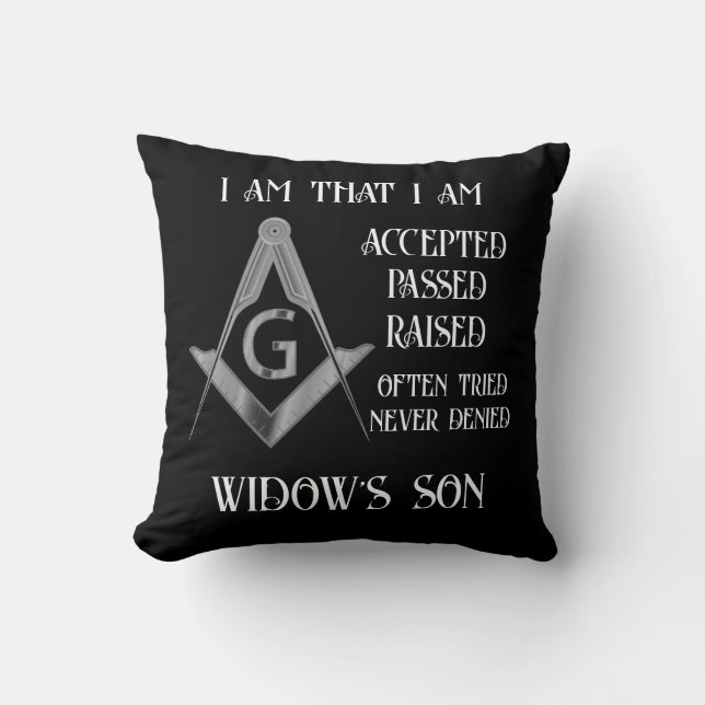 Freemason  throw pillow (Front)