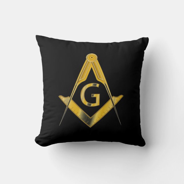 Freemason Throw Pillow (Front)