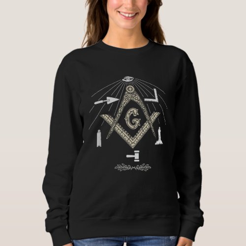 Freemason Tools With Gods All Seeing Eye Fathers Sweatshirt