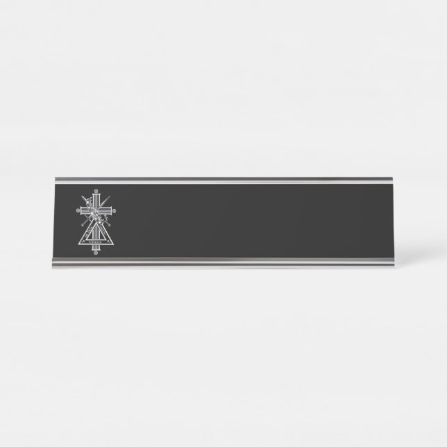 Freemasonic cross desk name plate (Front)