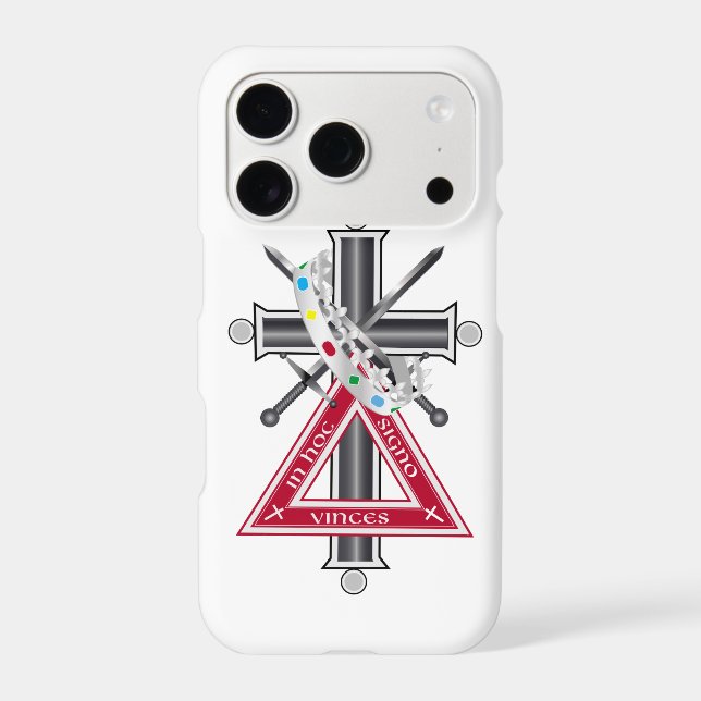 Freemasonic cross iphone case (Back)