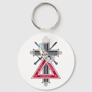 Freemasonic cross keychain