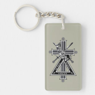 Freemasonic cross keychain