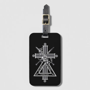 Freemasonic cross luggage tag