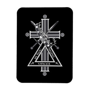 Freemasonic cross magnet