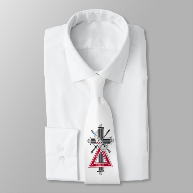 Freemasonic cross neck tie (Tied)