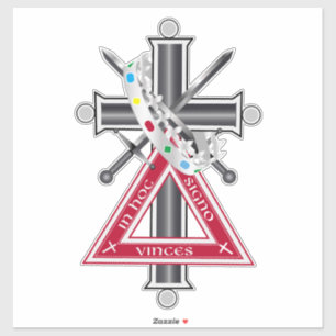 Freemasonic cross sticker