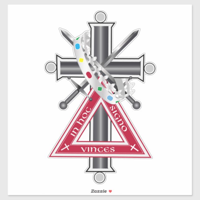 Freemasonic cross sticker (Sheet)