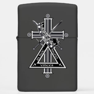 Freemasonic cross zippo lighter