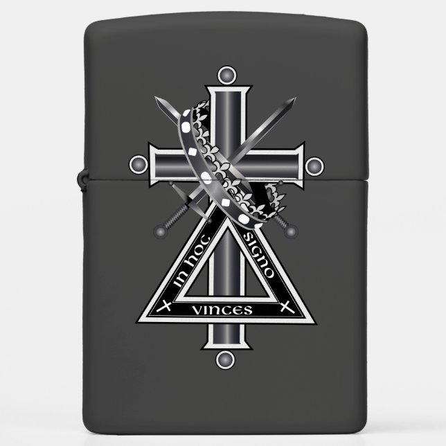 Freemasonic cross zippo lighter (Front)