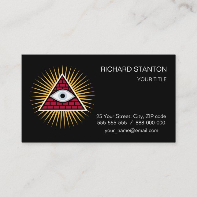 Freemasonic eye business card (Front)