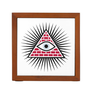 Freemasonic eye desk organizer
