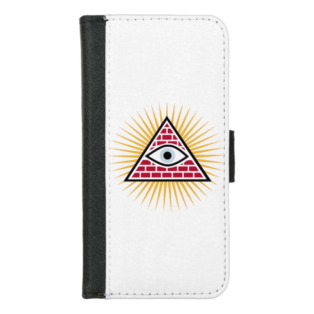 Freemasonic eye iPhone wallet case (Front)