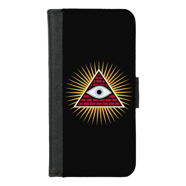 Freemasonic eye iPhone wallet case (Front)