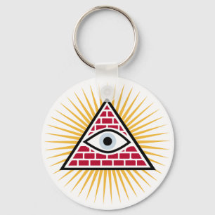 Freemasonic eye keychain