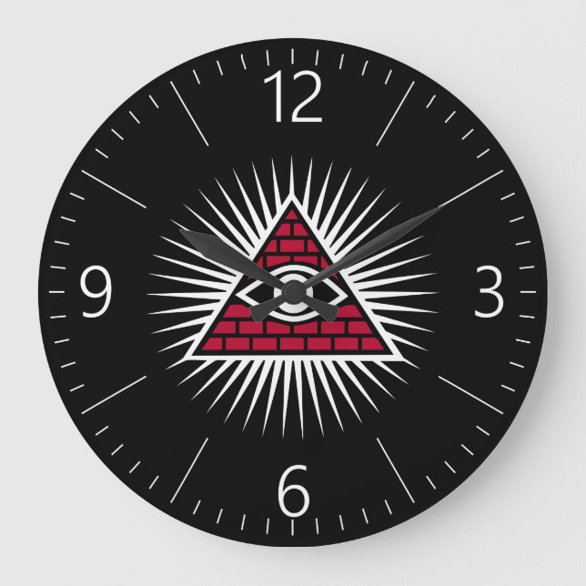 Freemasonic eye large clock (Front)