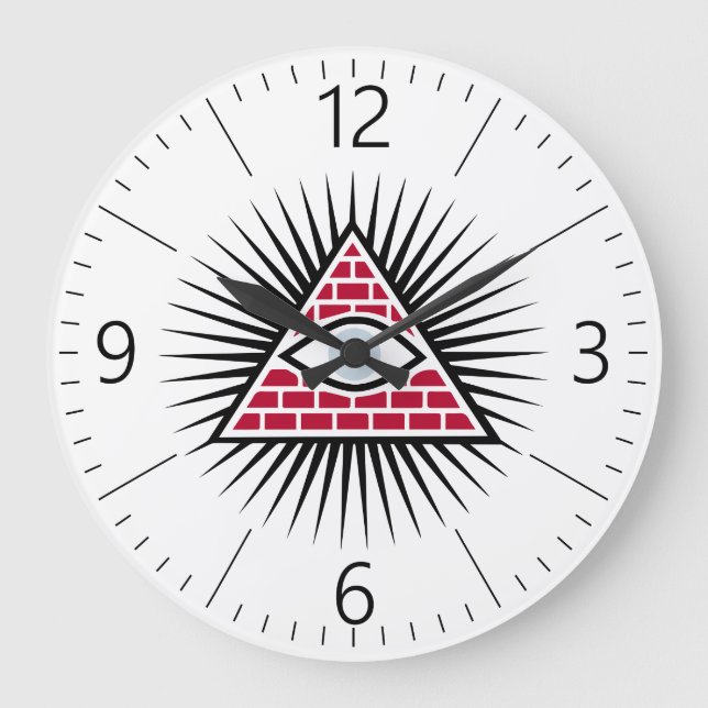 Freemasonic eye large clock (Front)